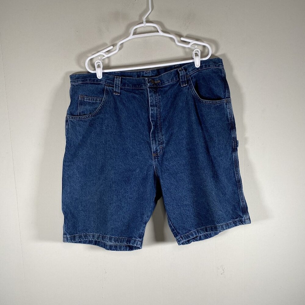 Wrangler Carpenter Denim Jean Shorts Men's 42 High Rise Blue Casual Outdoor